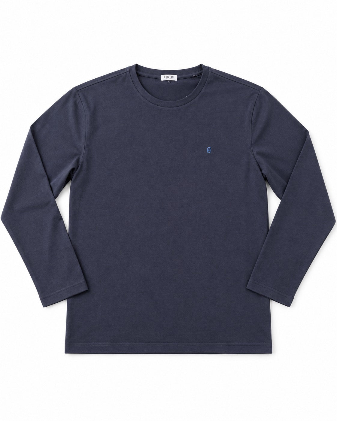 SHIRT COTONE MANICA LUNGA COVERI-BLU