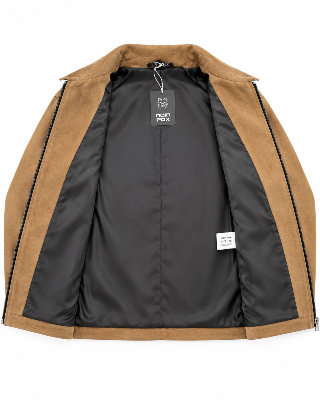 CAMICIONE IN CAMOSCIO NOIR FOX- CAMMELLO