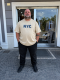 T-Shirt con stampa NYC Recall- Beige