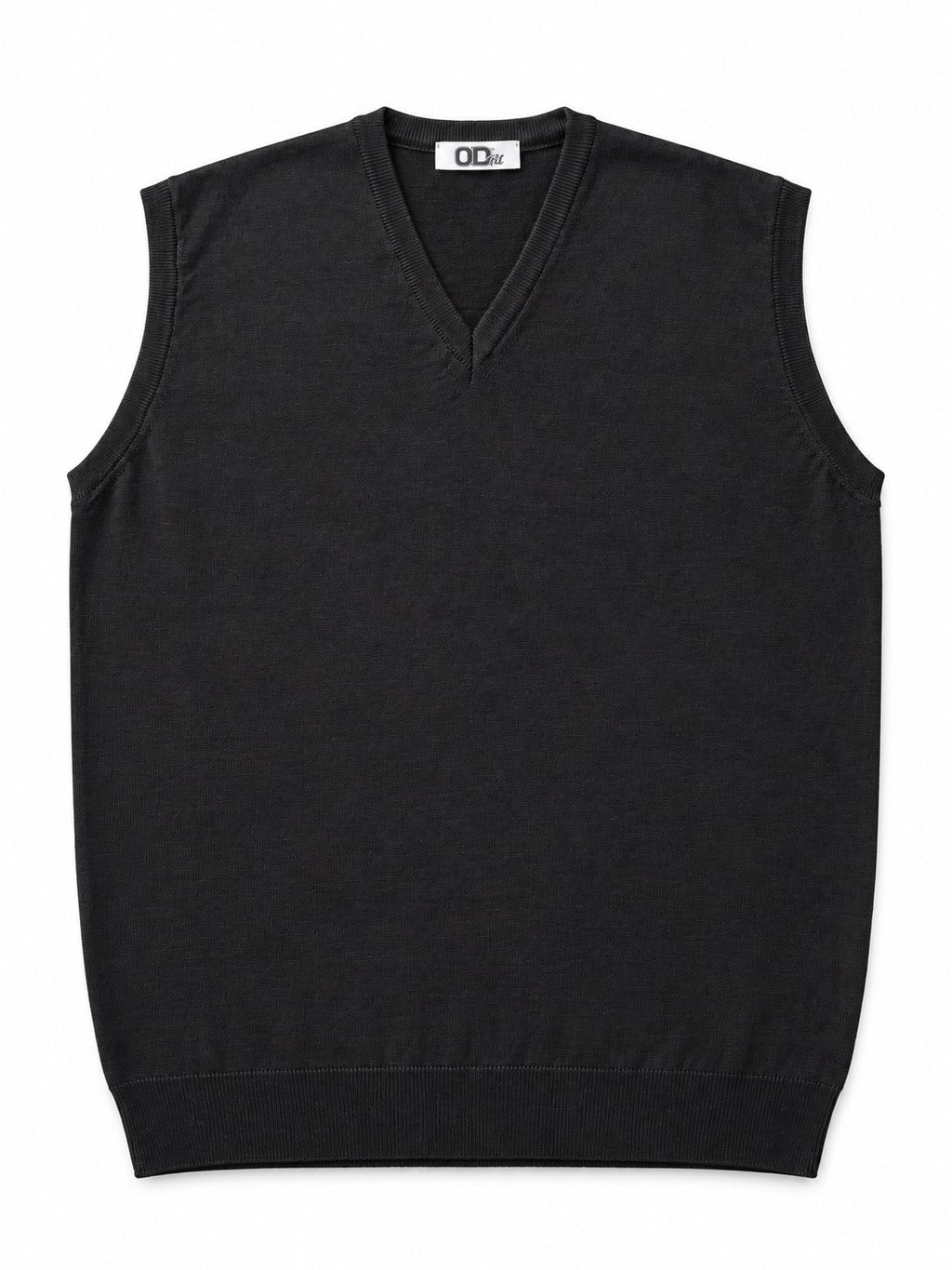 GILET LANA MERINO COLLO A V MOD-NERO
