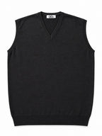 GILET LANA MERINO COLLO A V MOD-NERO