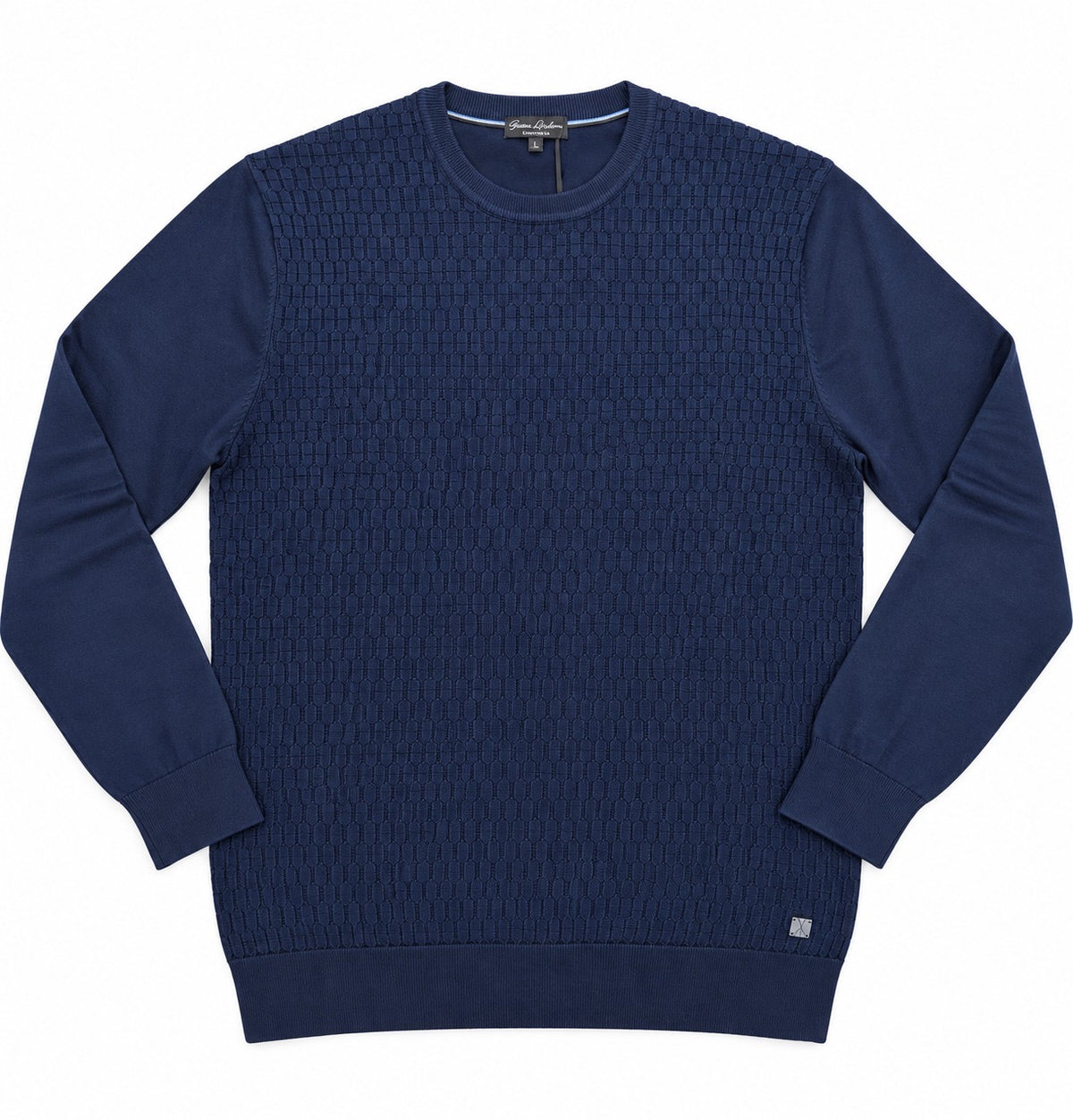 MAGLIONCINO TRAMA BOTTEGA-BLU
