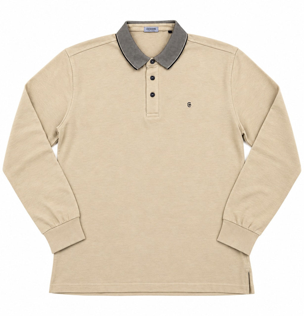 POLO COTONE CALDO COVERI- SABBIA