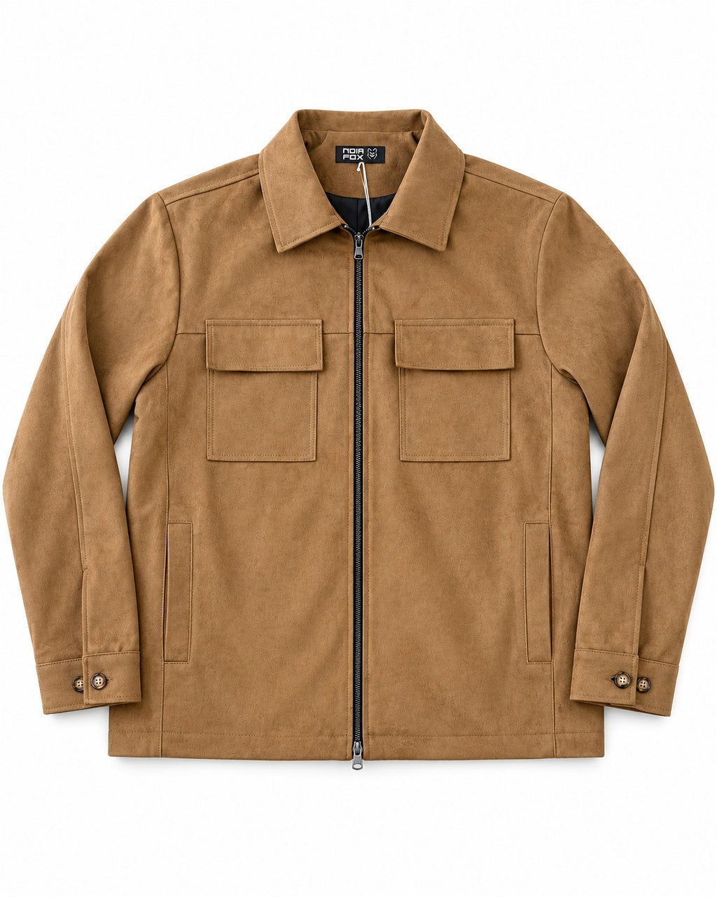 CAMICIONE IN CAMOSCIO NOIR FOX- CAMMELLO