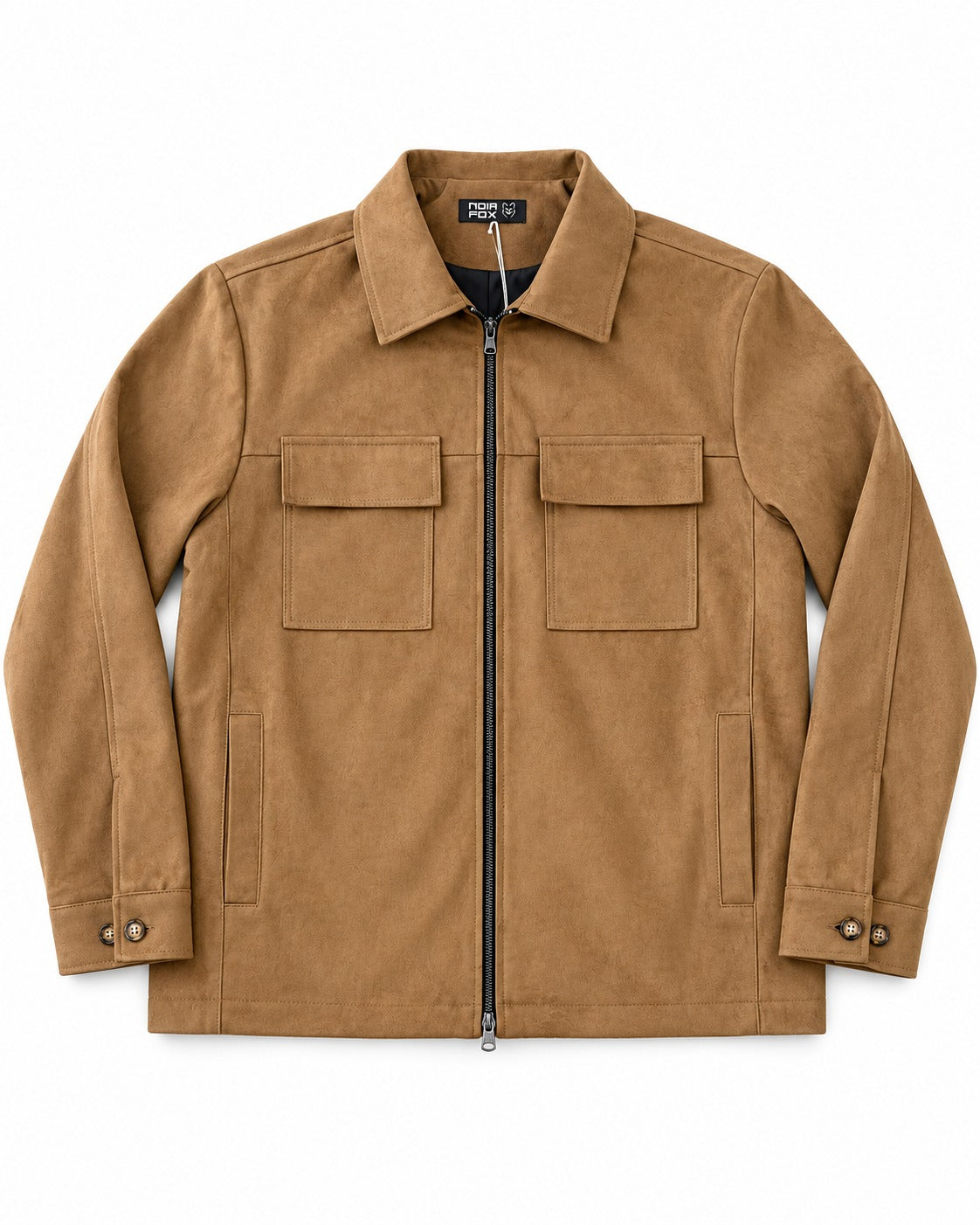CAMICIONE IN CAMOSCIO NOIR FOX- CAMMELLO