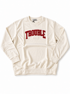 FELPA TROUBLE GIROCOLLO MOD- BIANCO