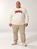 FELPA TROUBLE GIROCOLLO MOD- BIANCO