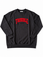 FELPA TROUBLE GIROCOLLO MOD- NERO