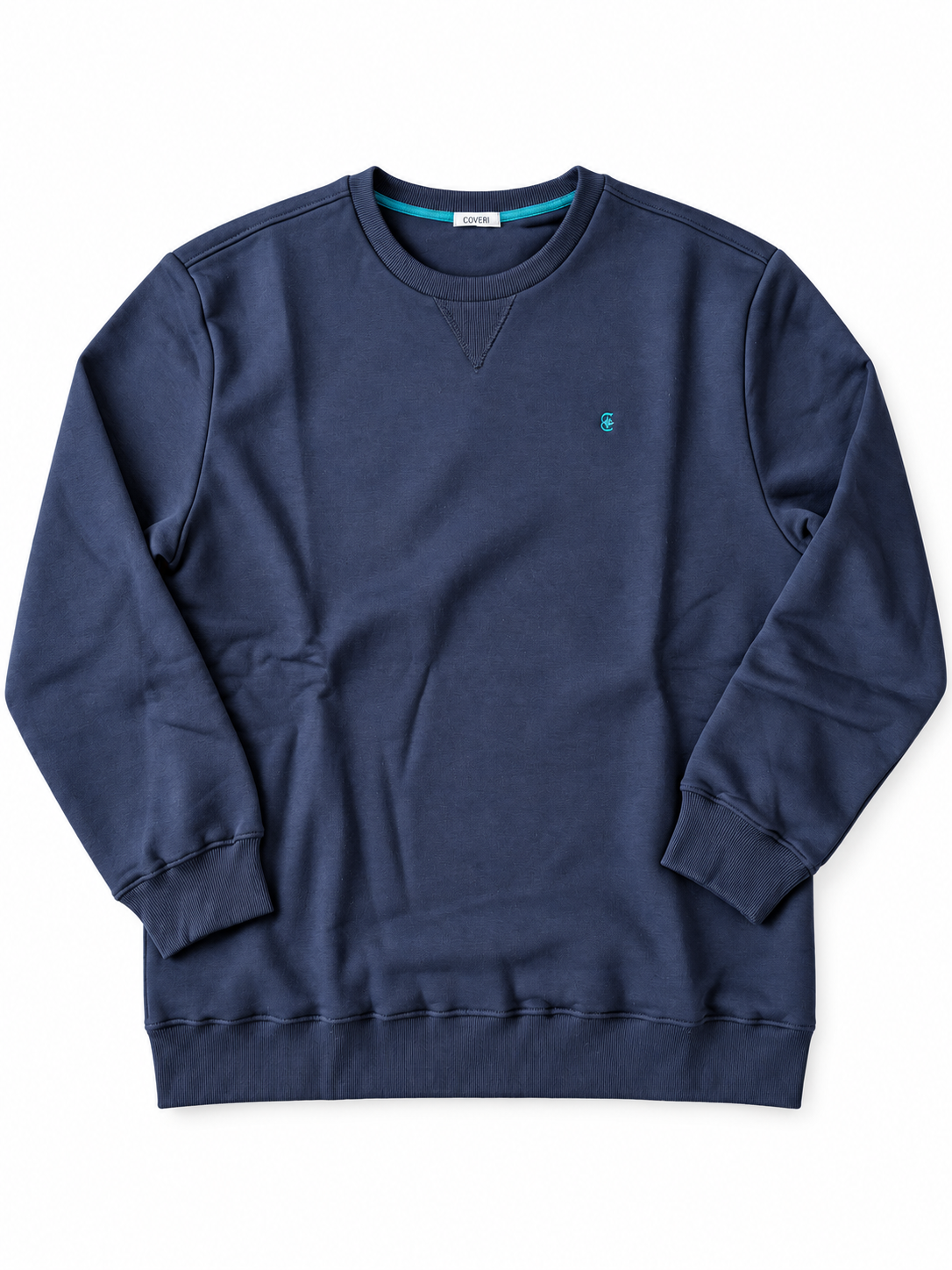 FELPA GIROCOLLO BASIC COVERI- BLU