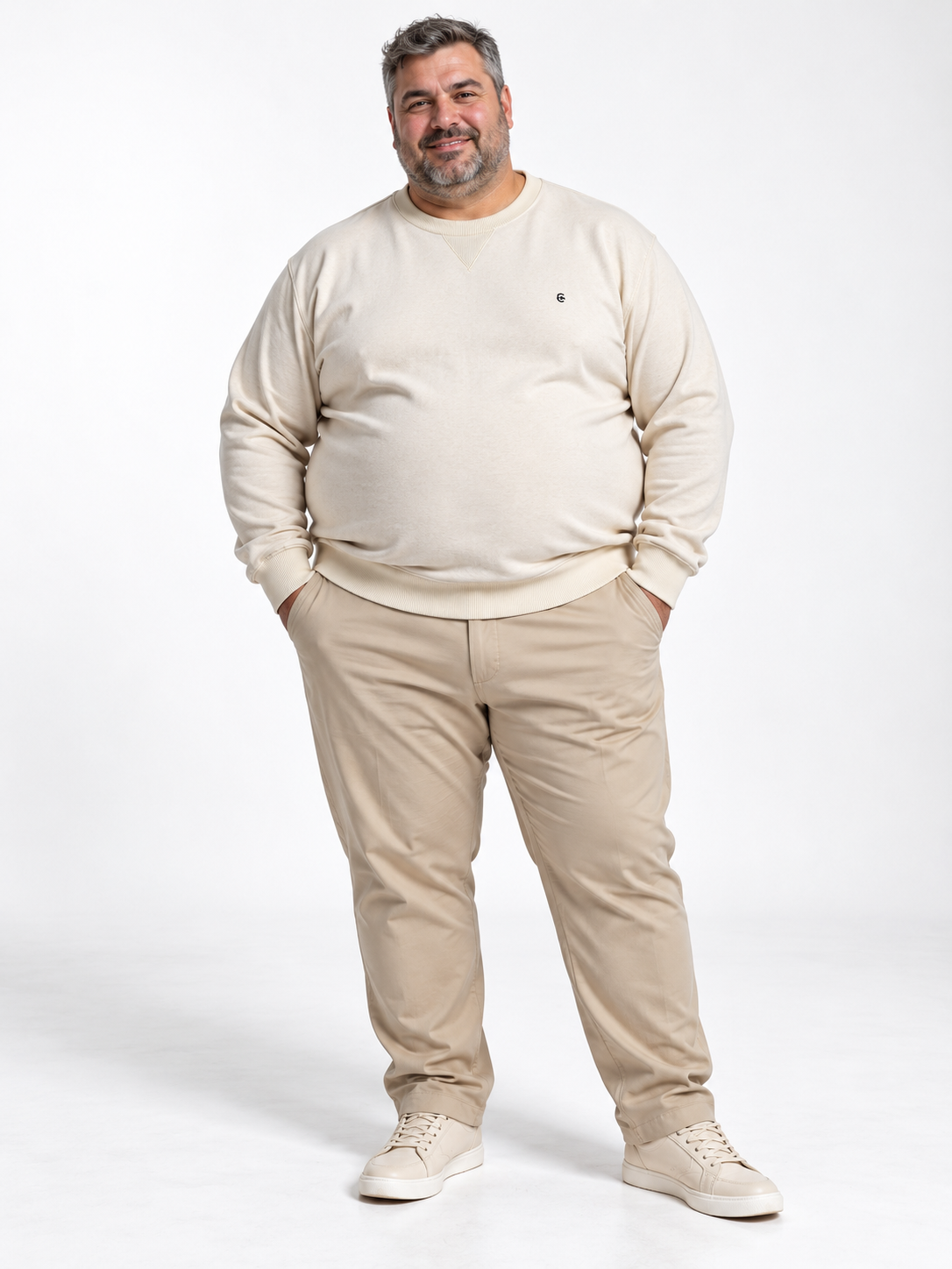 FELPA GIROCOLLO BASIC COVERI- SABBIA