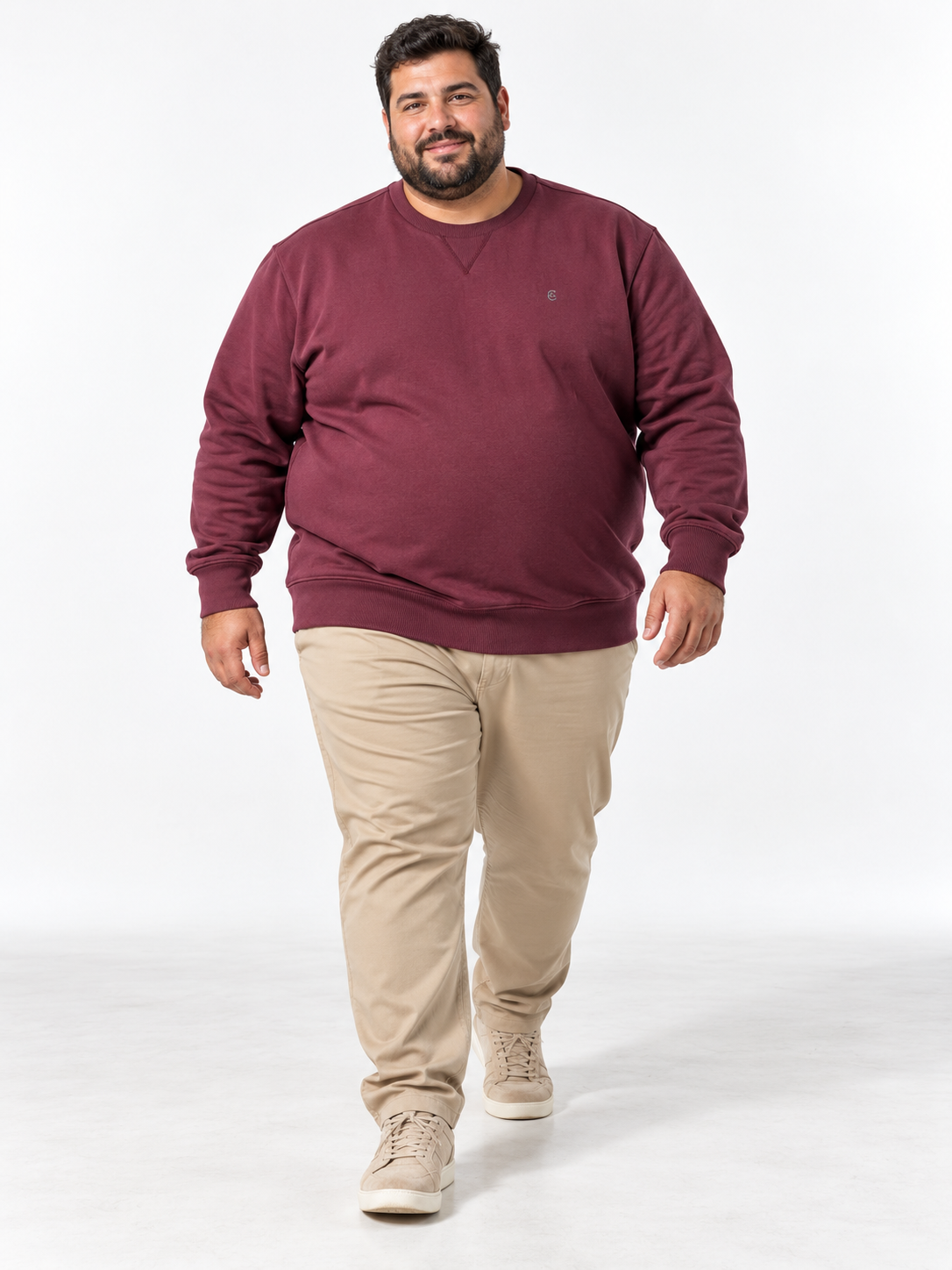 FELPA GIROCOLLO BASIC COVERI- BORDEAUX