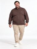 FELPA CON ZIP PUNTO MILANO MEED- MARRONE