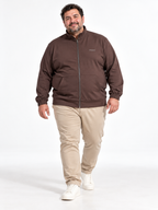 FELPA CON ZIP PUNTO MILANO MEED- MARRONE