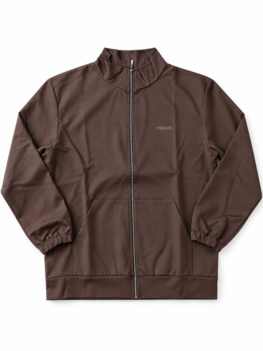 FELPA CON ZIP PUNTO MILANO MEED- MARRONE