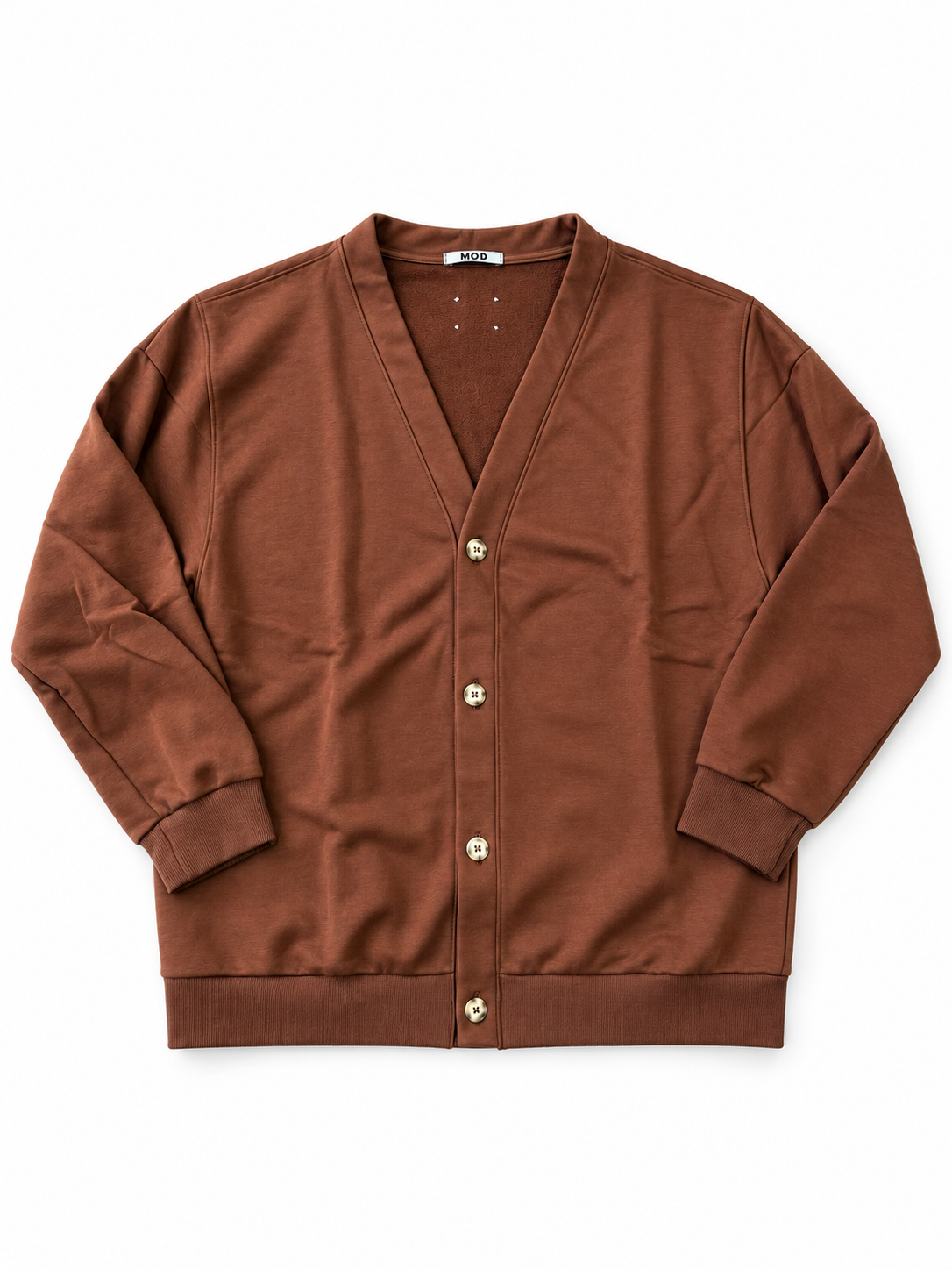 FELPA CARDIGAN VENON MOD- CIOCCOLATO