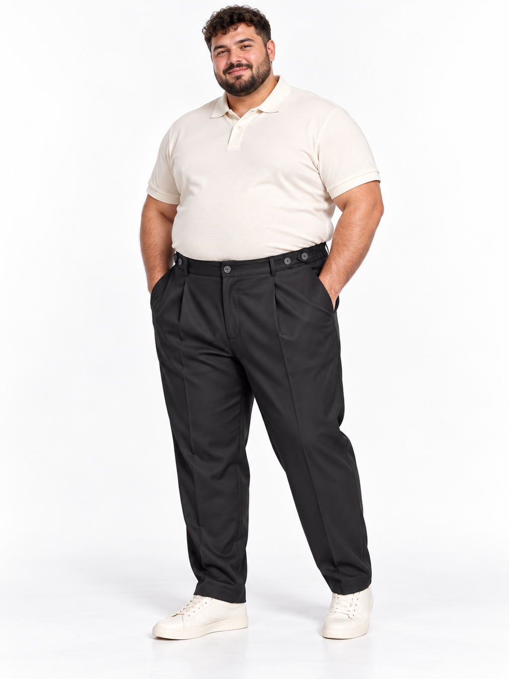 PANTALONE FIBBIE NERO-NFX1510
