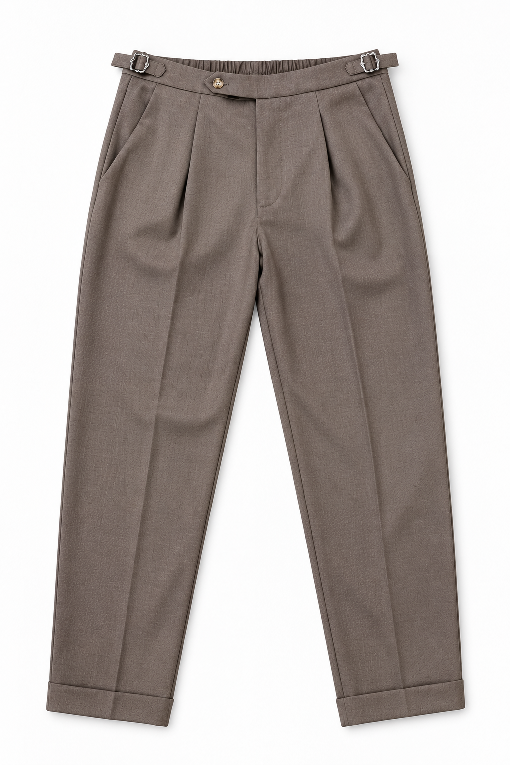 PANTALONE FONDO LARGO FIBBIE FANGO-NFX1511