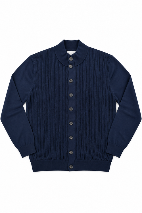 CARDIGAN LUPETTO BOTTEGA- BLU