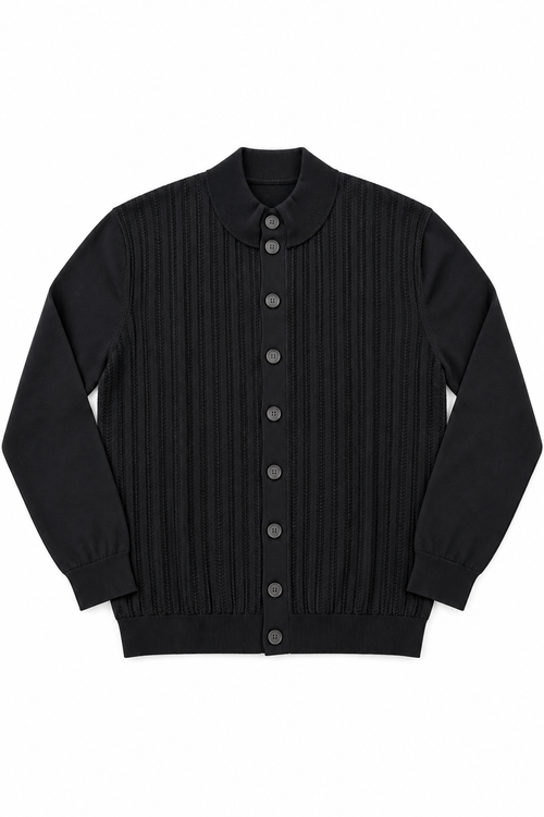 CARDIGAN LUPETTO BOTTEGA- NERO