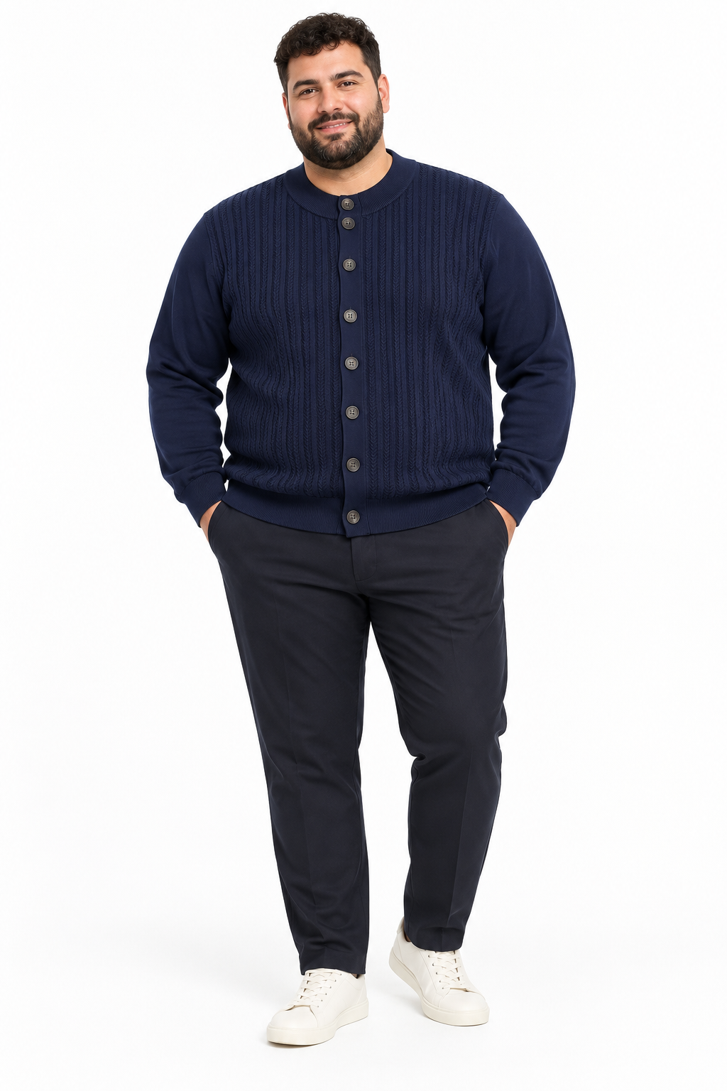 CARDIGAN LUPETTO BOTTEGA- BLU