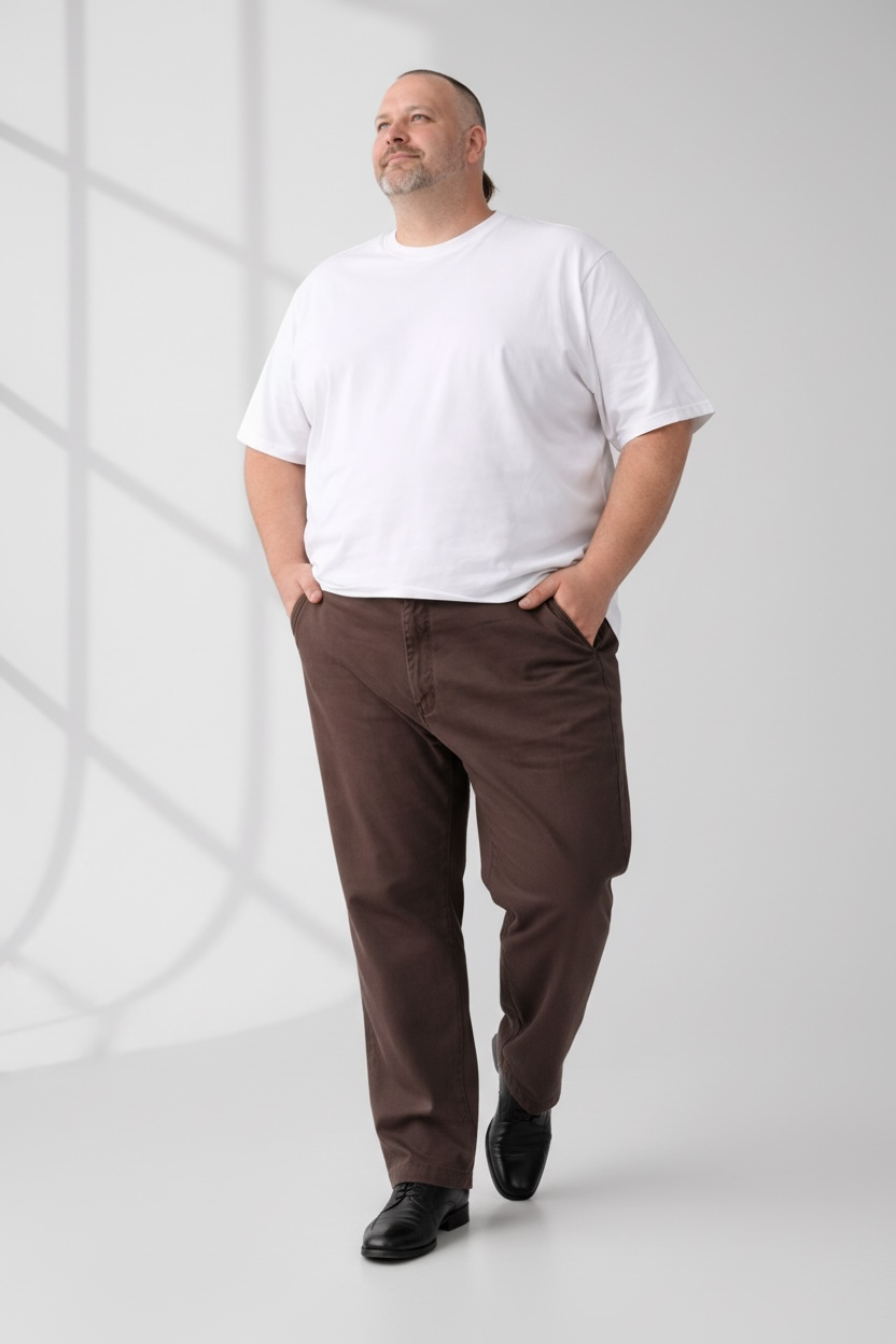 Pantalone Ginger Big Size-Moro