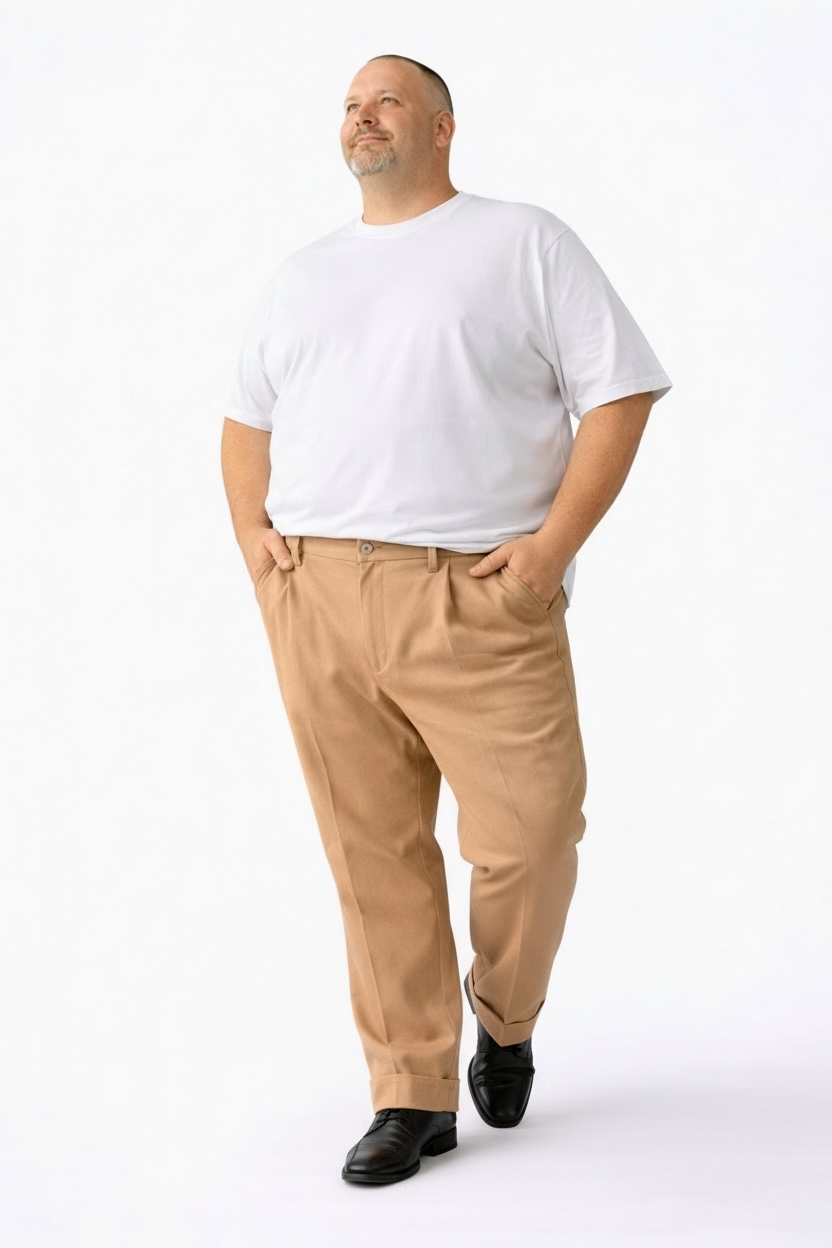 Pantalone Elegante Elastico Big Size – Bottega Napoletana-beige