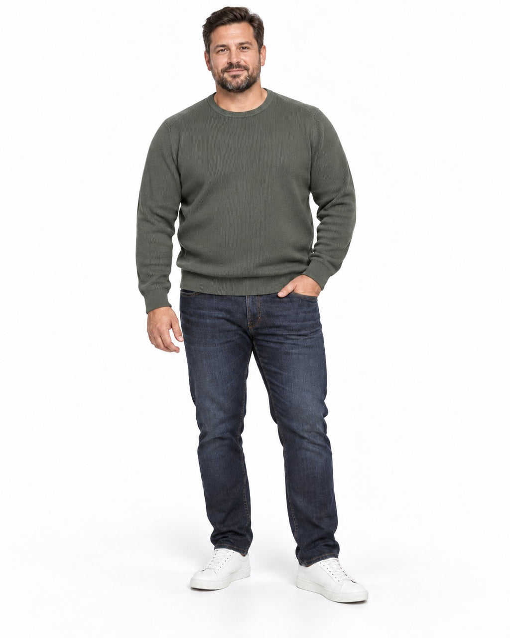 MAGLIONCINO EFFETTO JEANS COVERI-VERDE