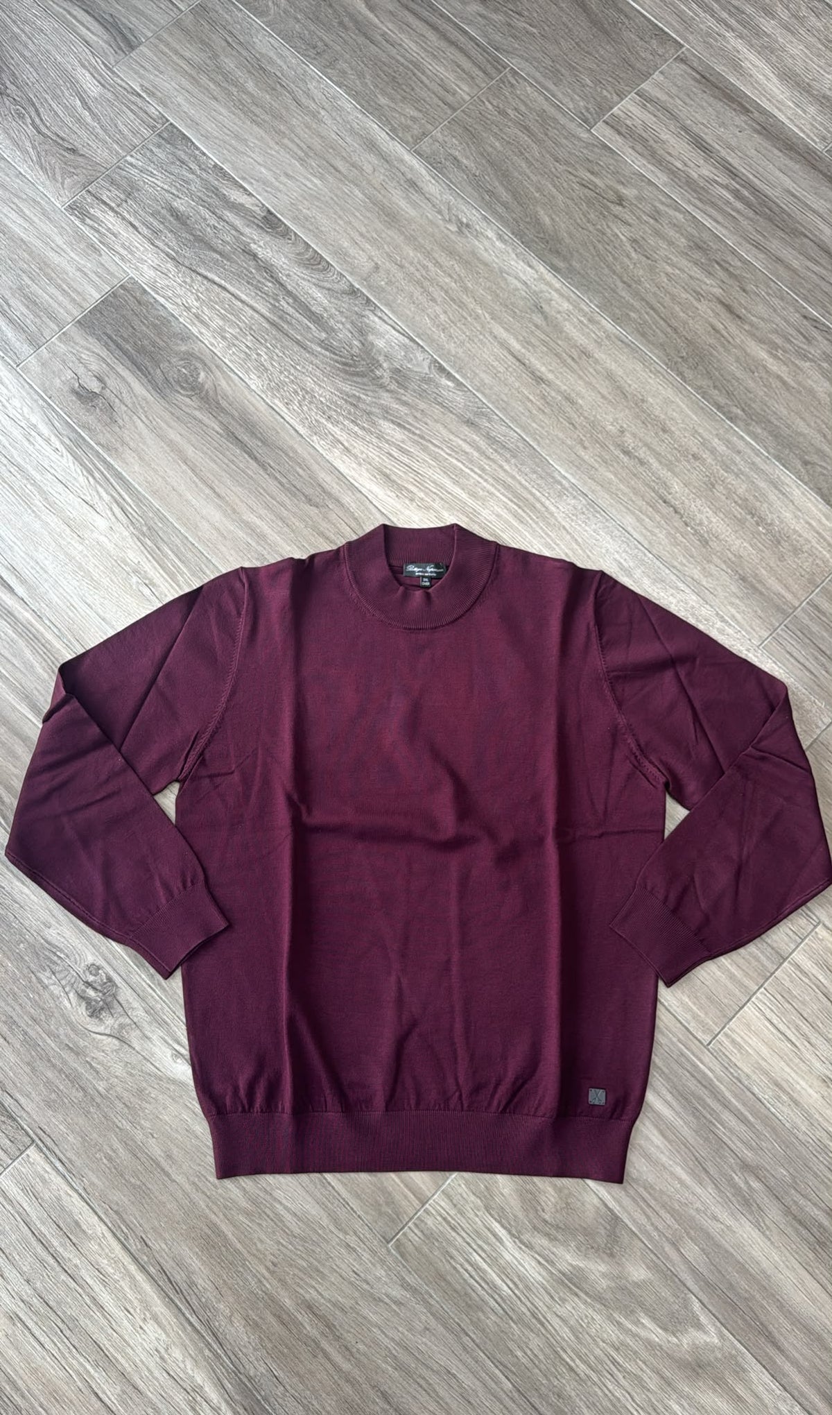 MAGLIONCINO LUPETTO BASIC BOTTEGA-BORDEAUX