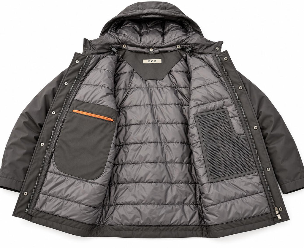 GIACCONE TECH CON PANCIOTTO RIMOVIBILE MOD-NERO
