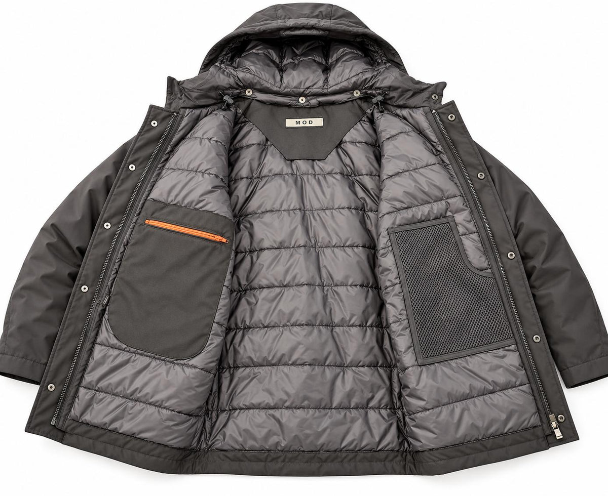 GIACCONE TECH CON PANCIOTTO RIMOVIBILE MOD-NERO