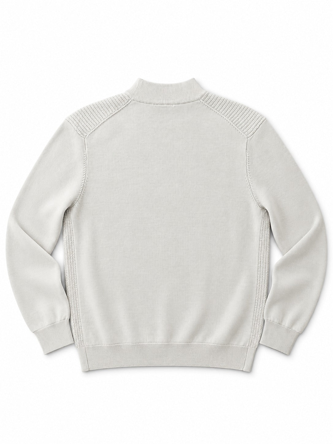 MAGLIONCINO MEZZO COLLO STRISCE-BEIGE